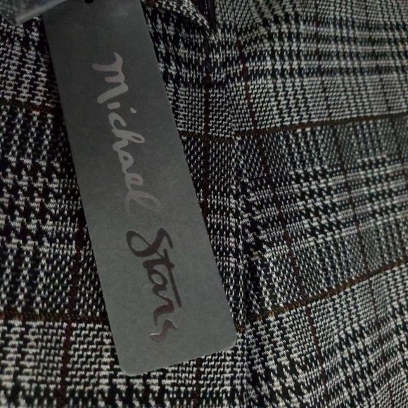 NWT Michael Stars Smart Plaid Ponte Pant S & M - Picture 7 of 8